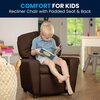 Flash Furniture Kids Recliner, 25" to 39" x 28", Upholstery Color: Brown BT-7950-KID-BRN-LEA-GG